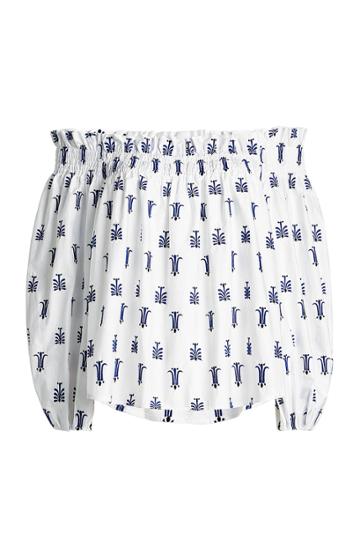 Caroline Constas Caroline Constas Printed Cotton Blouse