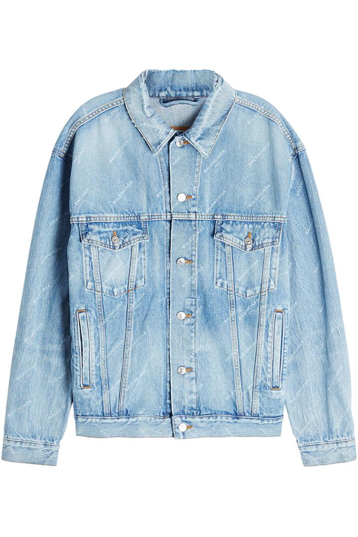 Balenciaga Balenciaga Allover Logo Denim Jacket