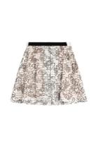 Julien David Julien David Printed Cotton Skirt With Embellishment - White