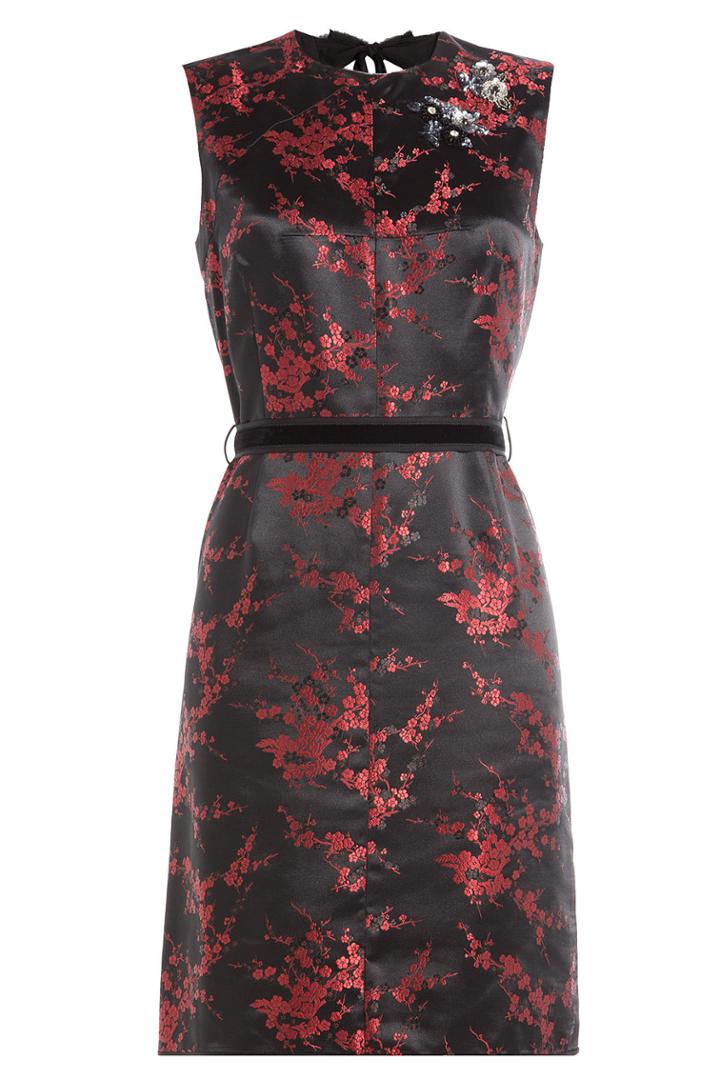Marc Jacobs Marc Jacobs Embellished Satin Dress - Red