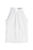 R.e.d. Valentino R.e.d. Valentino Cotton Top With Scalloped Trim