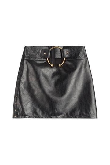 Anthony Vaccarello Anthony Vaccarello Leather Mini Skirt