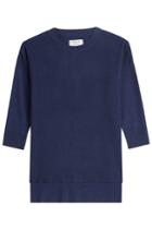 Frame Denim Frame Denim Le Boxy Cotton Top With Silk And Cashmere - Blue