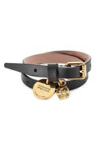 Alexander Mcqueen Alexander Mcqueen Leather Wrap Bracelet - Black