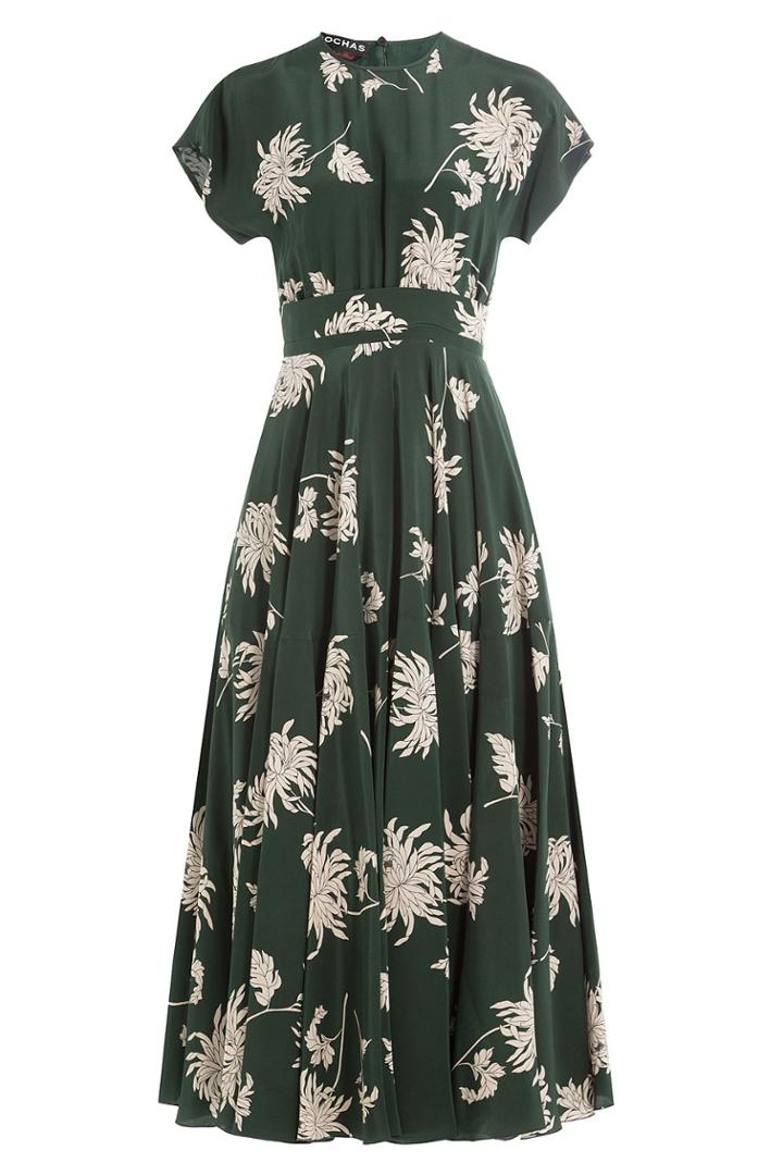 Rochas Rochas Printed Silk Dress - Green