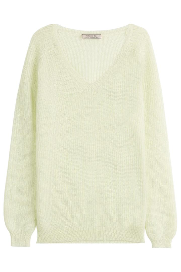 Nina Ricci Nina Ricci Mohair Blend Pullover With Wool - Yellow