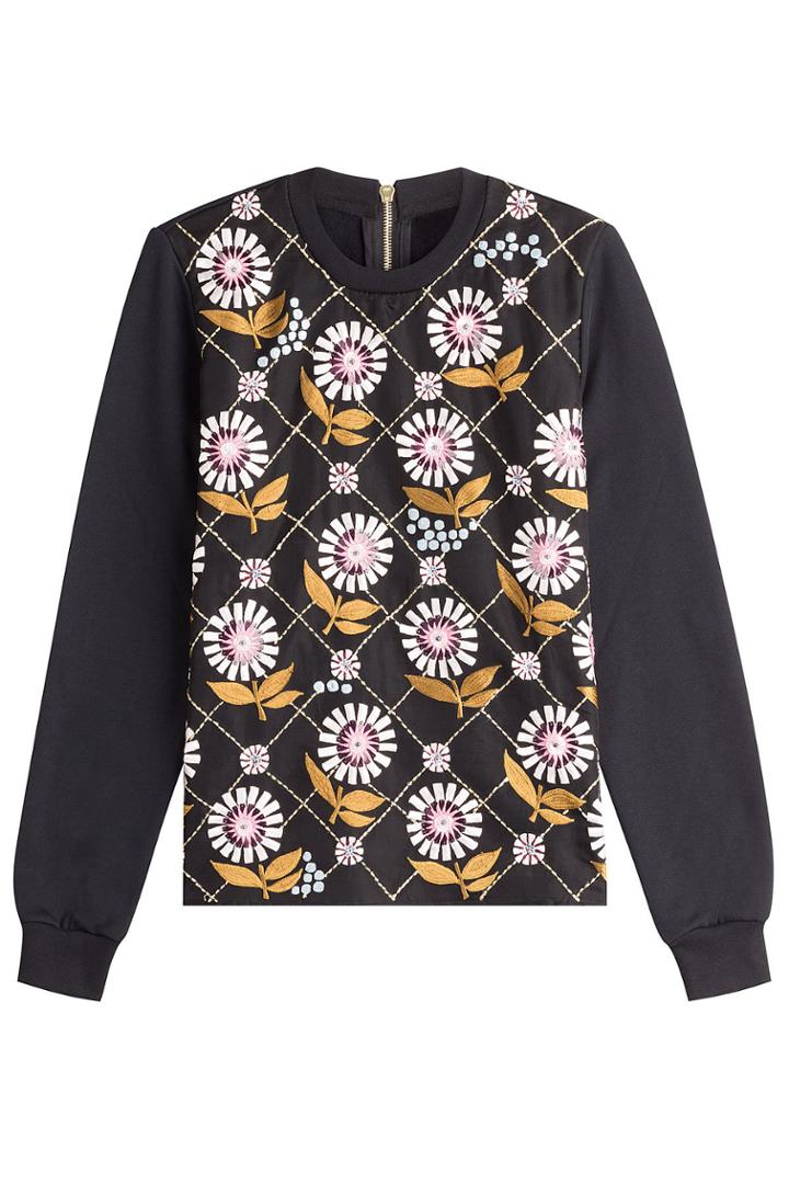 Markus Lupfer Markus Lupfer Embroidered Cotton Top With Embellishment - Multicolored