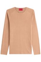 Hugo Hugo Pullover With Cotton, Silk And Cashmere - Brown