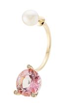Delfina Delettrez Delfina Delettrez Magic Triangle 18kt Gold Earring With Topaz, Diamond & Pearl - Rose