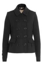 Burberry Brit Burberry Brit Wool Jacket With Contrast Sleeves - Black