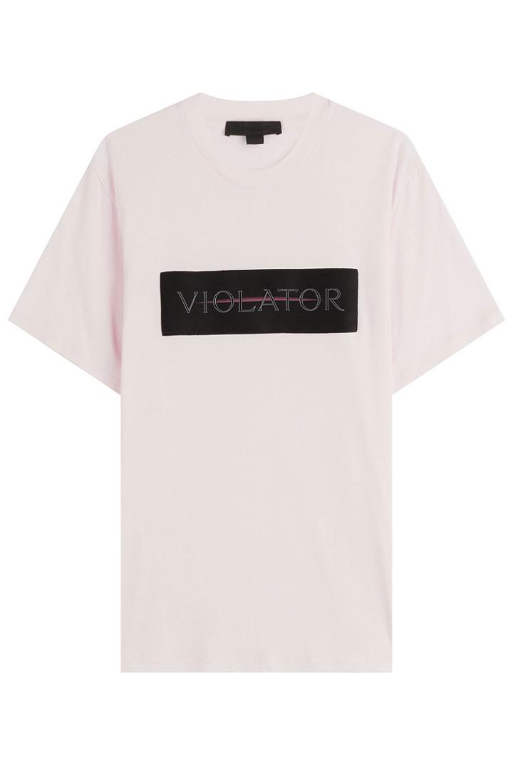 Alexander Wang Alexander Wang Printed Cotton T-shirt - Magenta