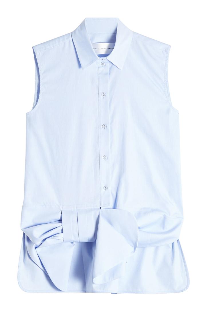 Victoria Victoria Beckham Victoria Victoria Beckham Sleeveless Cotton Blouse With Bow Detail