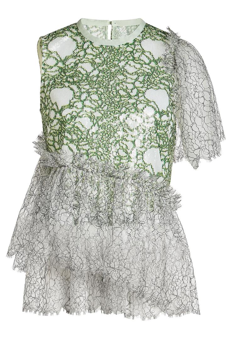 Marco De Vincenzo Marco De Vincenzo Sequinned Dress With Lace