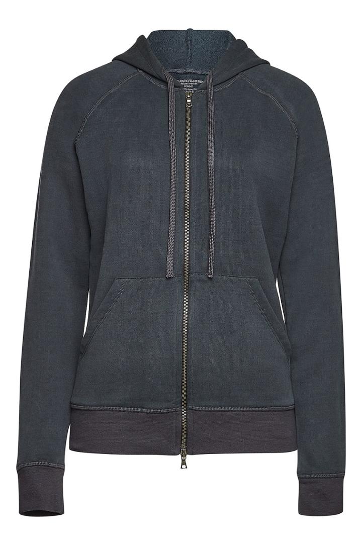Majestic Majestic Zipped Hoody With Cotton
