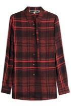 Mcq Alexander Mcqueen Mcq Alexander Mcqueen Plaid Silk Blouse - Red