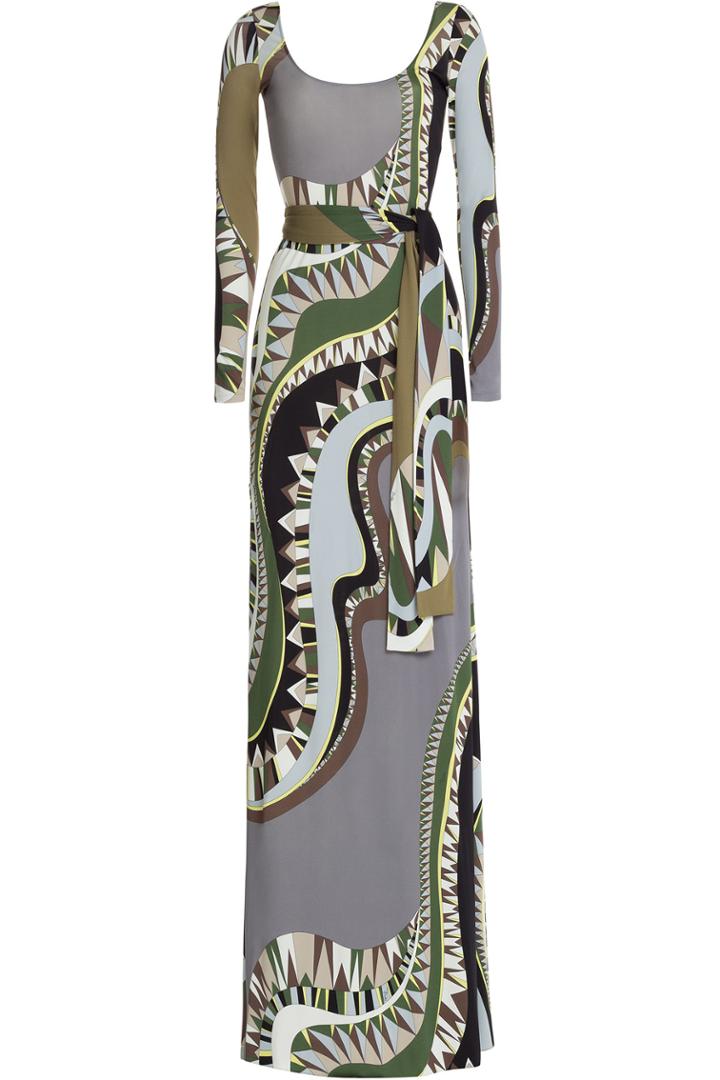 Emilio Pucci Emilio Pucci Printed Silk-jersey Maxi-dress - Multicolor
