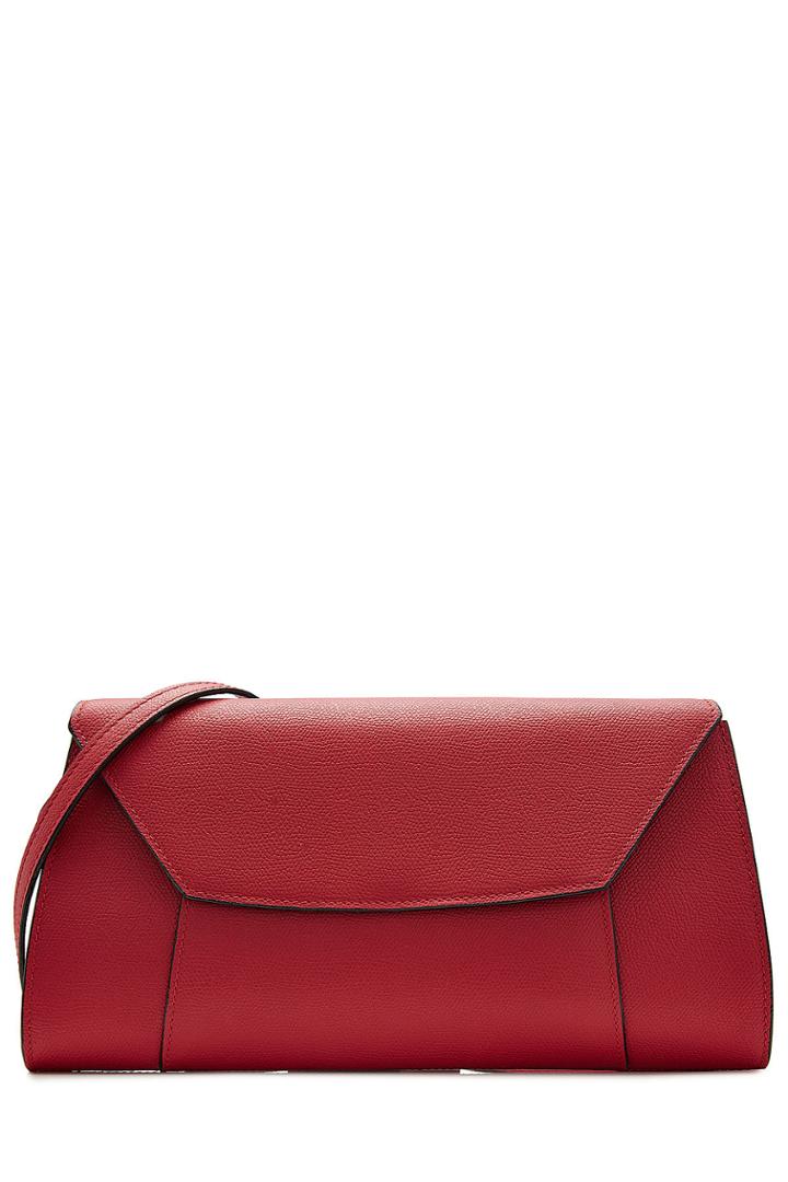Valextra Spa Valextra Spa La Scala Leather Clutch - Red