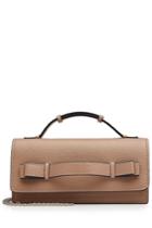 R.e.d. Valentino R.e.d. Valentino Leather Shoulder Bag With Chain - Camel