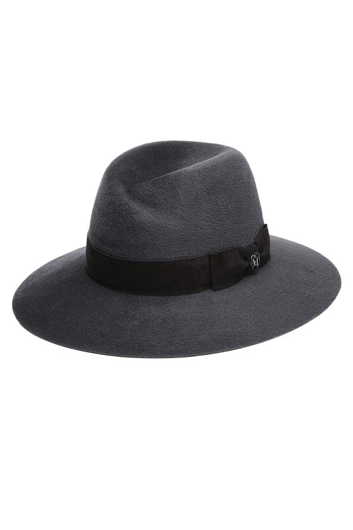 Maison Michel Maison Michel Virginie Rabbit Felt Hat With Silk - Blue