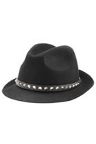 Valentino Valentino Felted Wool Hat With Rockstuds - Black