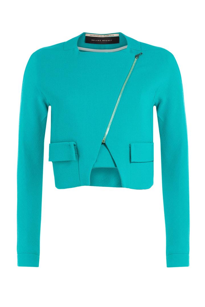 Roland Mouret Roland Mouret Zipped Wool Jacket - Green