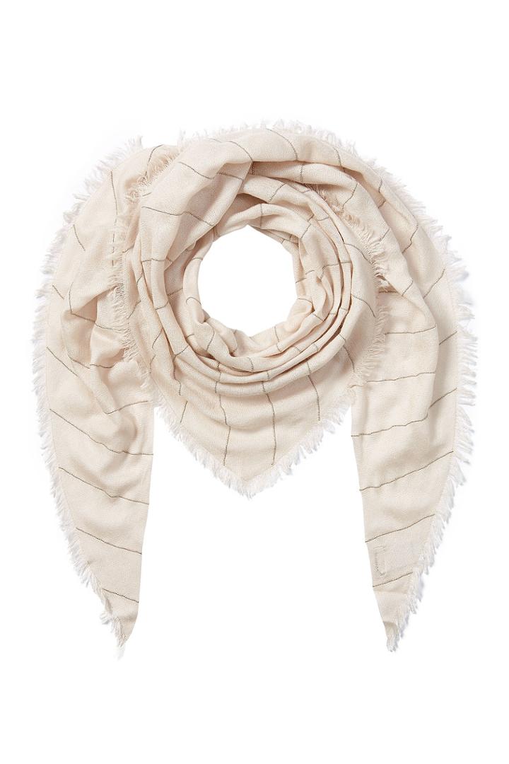 Brunello Cucinelli Brunello Cucinelli Embellished Cashmere-silk Scarf - Beige
