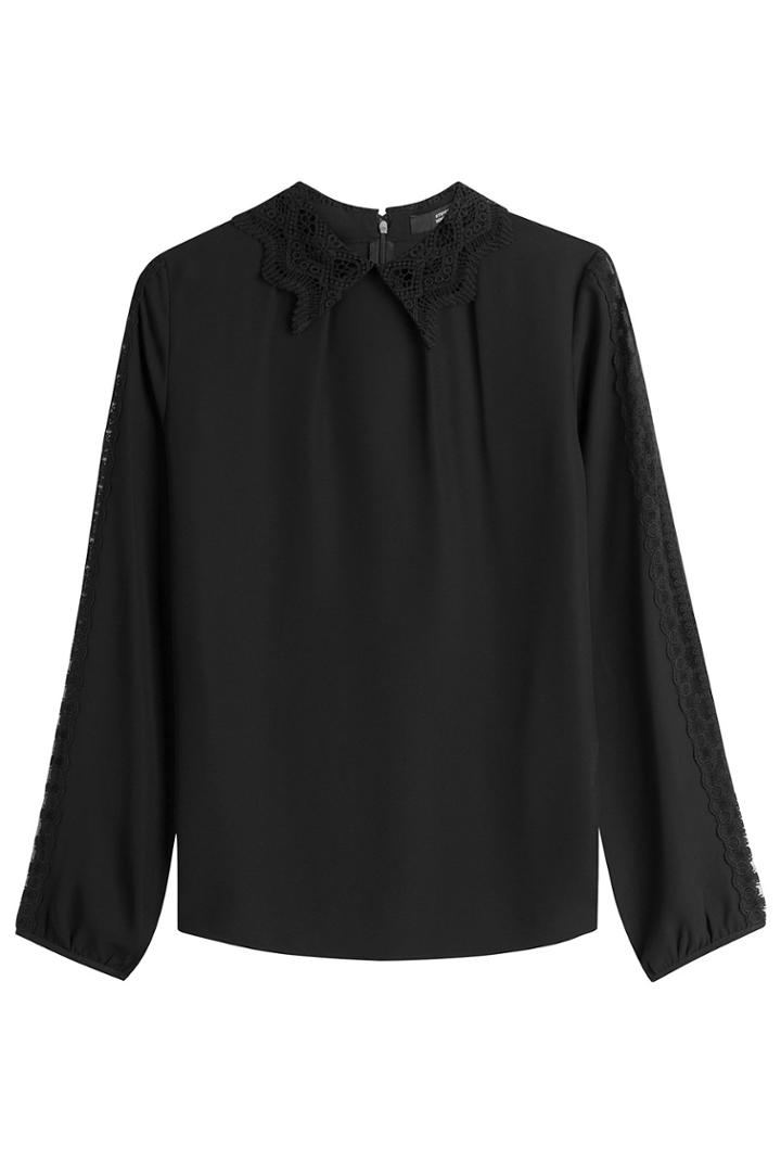 Steffen Schraut Steffen Schraut Blouse With Crochet Trims - Black