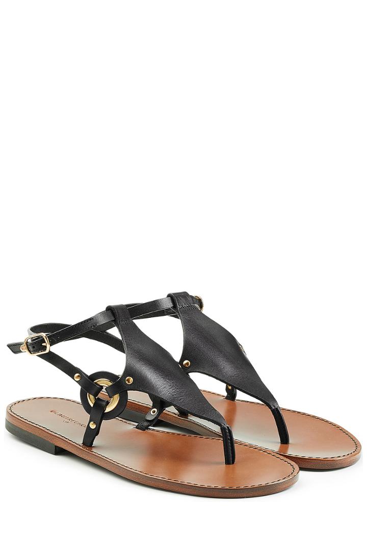 Lautre Chose Lautre Chose Leather Sandals - Black