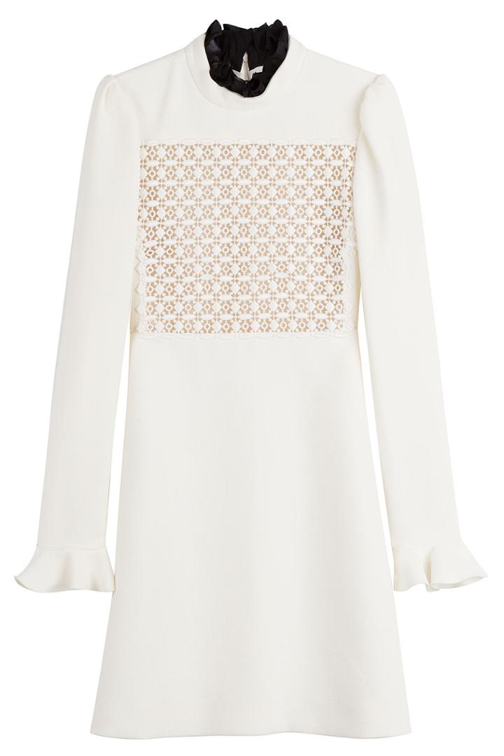 Giambattista Valli Giambattista Valli Cotton Blend Crepe Dress - White