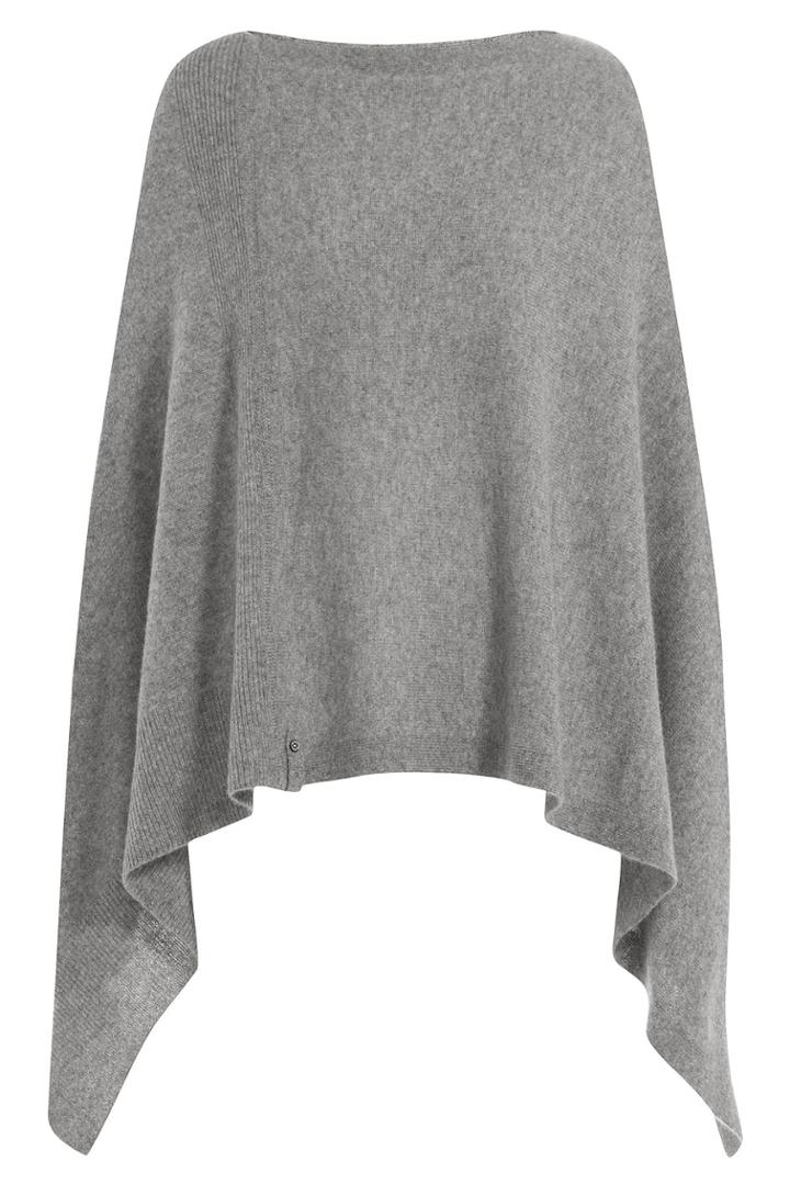 81 Hours By Dear Cashmere 81 Hours By Dear Cashmere Cashmere Poncho - Grey