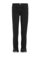 Paige Paige Slim Jeans With Fringed Trims