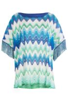 Missoni Mare Missoni Mare Knit Tunic Top With Fringing - Blue