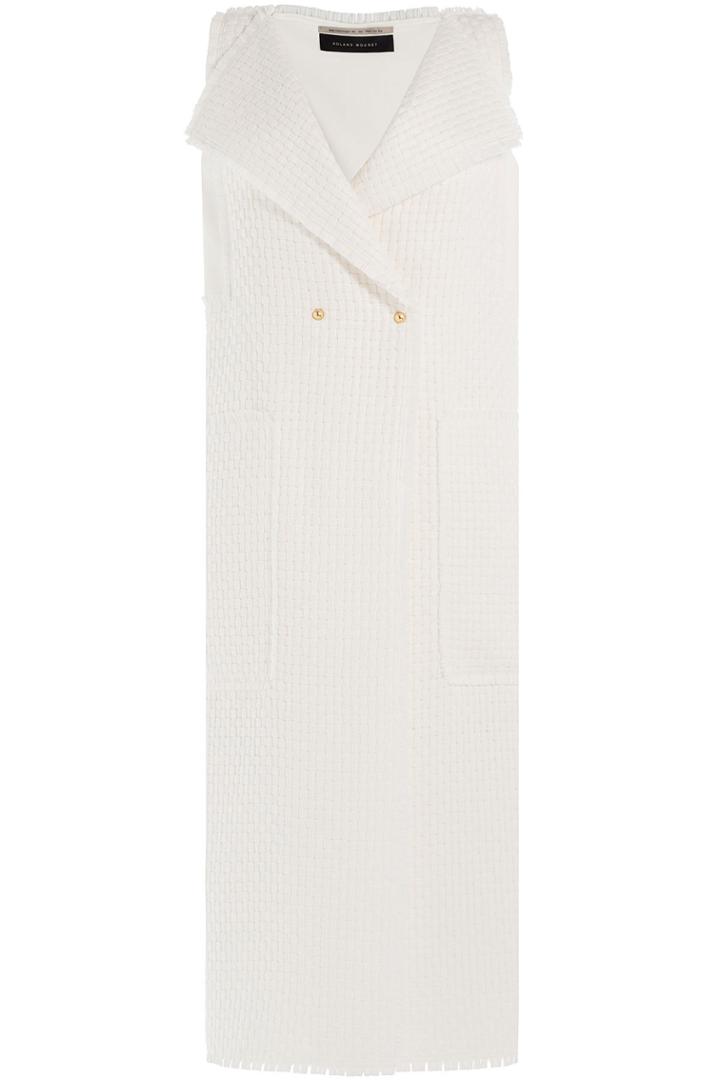 Roland Mouret Roland Mouret Sleeveless Coat With Wool - White
