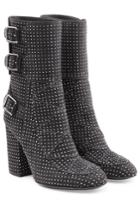 Laurence Dacade Laurence Dacade Embellished Suede Ankle Boots - Silver