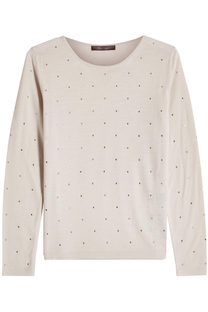 Max Mara Max Mara Sierra Embellished Virgin Wool Pullover