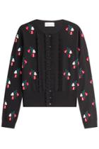 R.e.d. Valentino R.e.d. Valentino Wool Floral Knit Cardigan