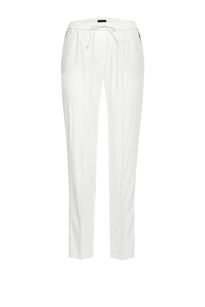 The Kooples The Kooples Kate Crepe Track Pants With Leather - Beige