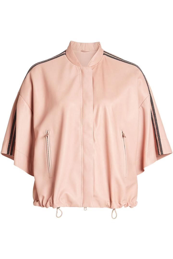 Brunello Cucinelli Brunello Cucinelli Embellished Leather Jacket