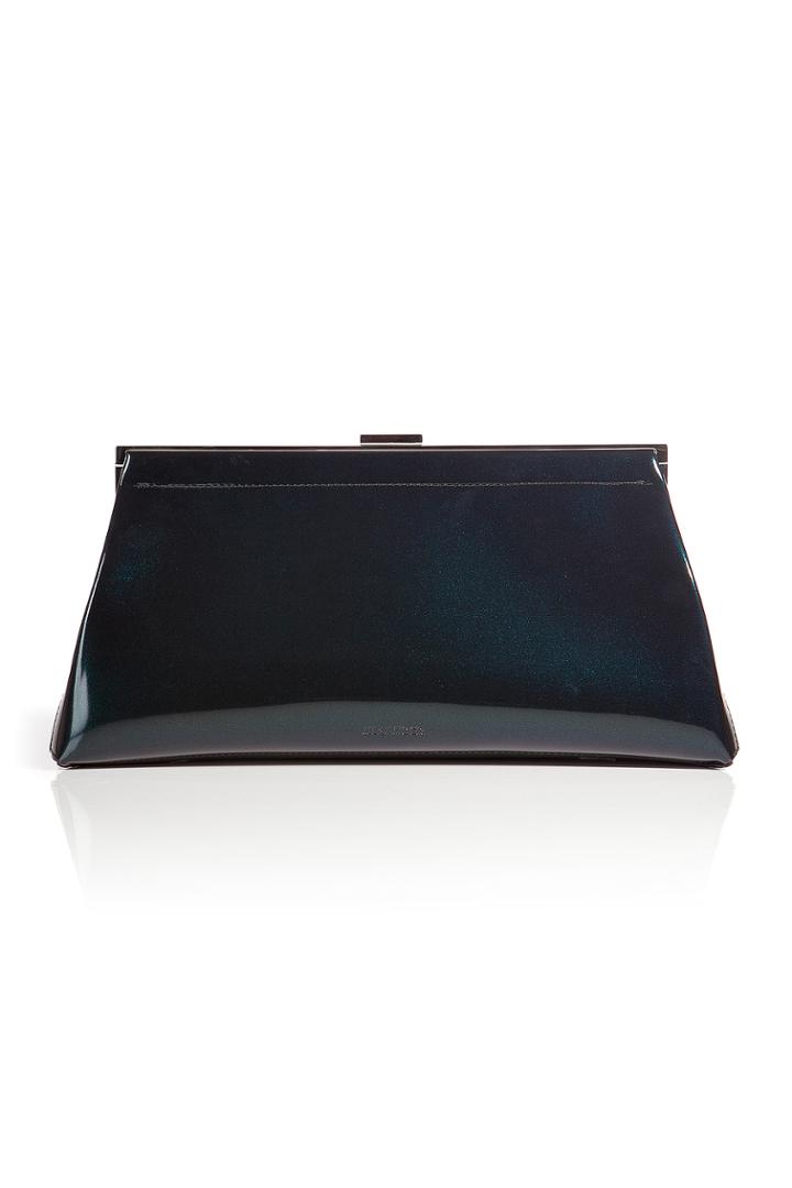 Jil Sander Jil Sander Iridescent Leather Jil Clutch - Green