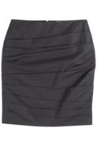 Paule Ka Paule Ka Ruched Cotton Skirt - Black