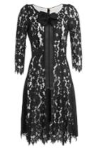 Marc Jacobs Marc Jacobs Lace Dress With Bow And Ribbon - Black