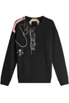 N°21 N°21 Embellished Cotton Sweat Top