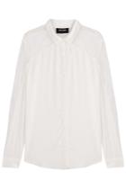 The Kooples The Kooples Silk Blouse With Lace - White