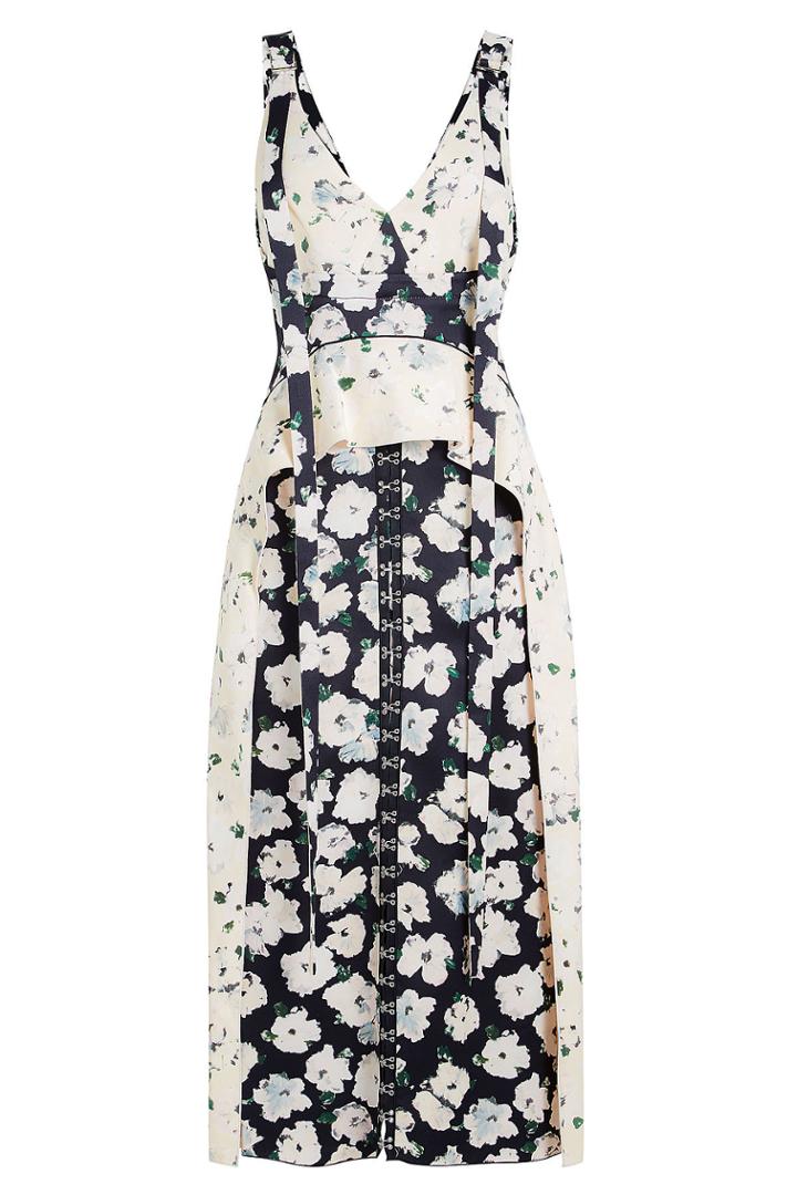 Proenza Schouler Proenza Schouler Printed Dress With Ruffle Peplum