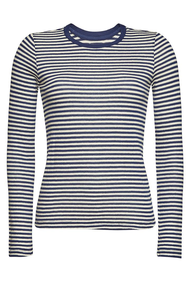 Velvet Velvet Stolin Striped Top With Linen And Cotton