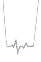 Diane Kordas Diane Kordas Heartbeat 18kt White Gold Necklace With White Diamonds - Silver