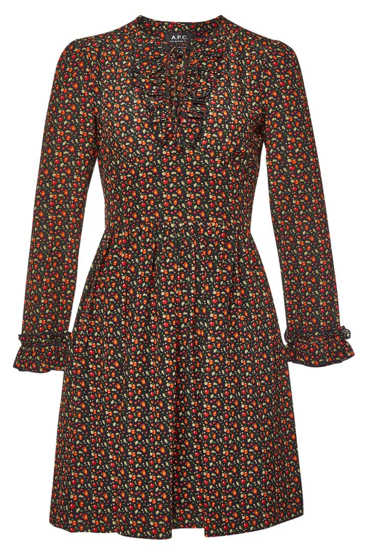 A.p.c. A.p.c. Mae Printed Silk Dress