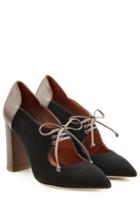 Malone Souliers Malone Souliers Suede Pumps With Lace-up Front - Black