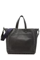 Valentino Valentino Rolling Rockstud Leather Tote Bag