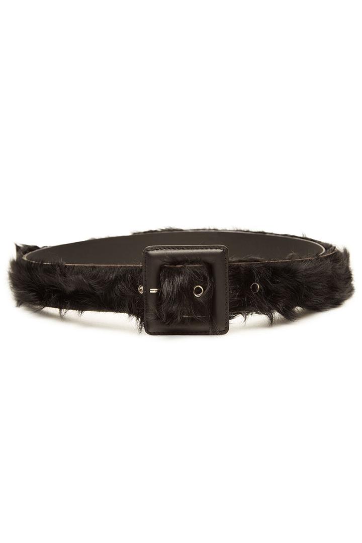 Maison Margiela Maison Margiela Leather Belt With Shearling